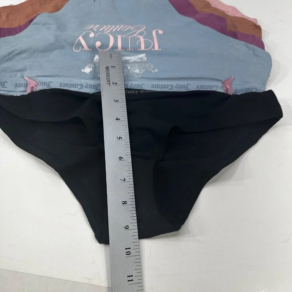Lot Of 5 Juicy Couture Women's Sz Large Panty Brief Hipster Assorted Colors New